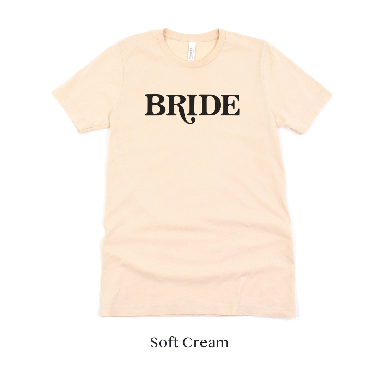 Bride Retro Short-sleeve Tee by Oaklynn Lane - Soft Cream Shirt