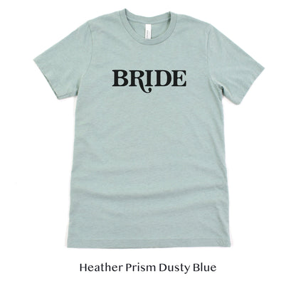 Bride Retro Short-sleeve Tee by Oaklynn Lane - Dusty Blue Shirt