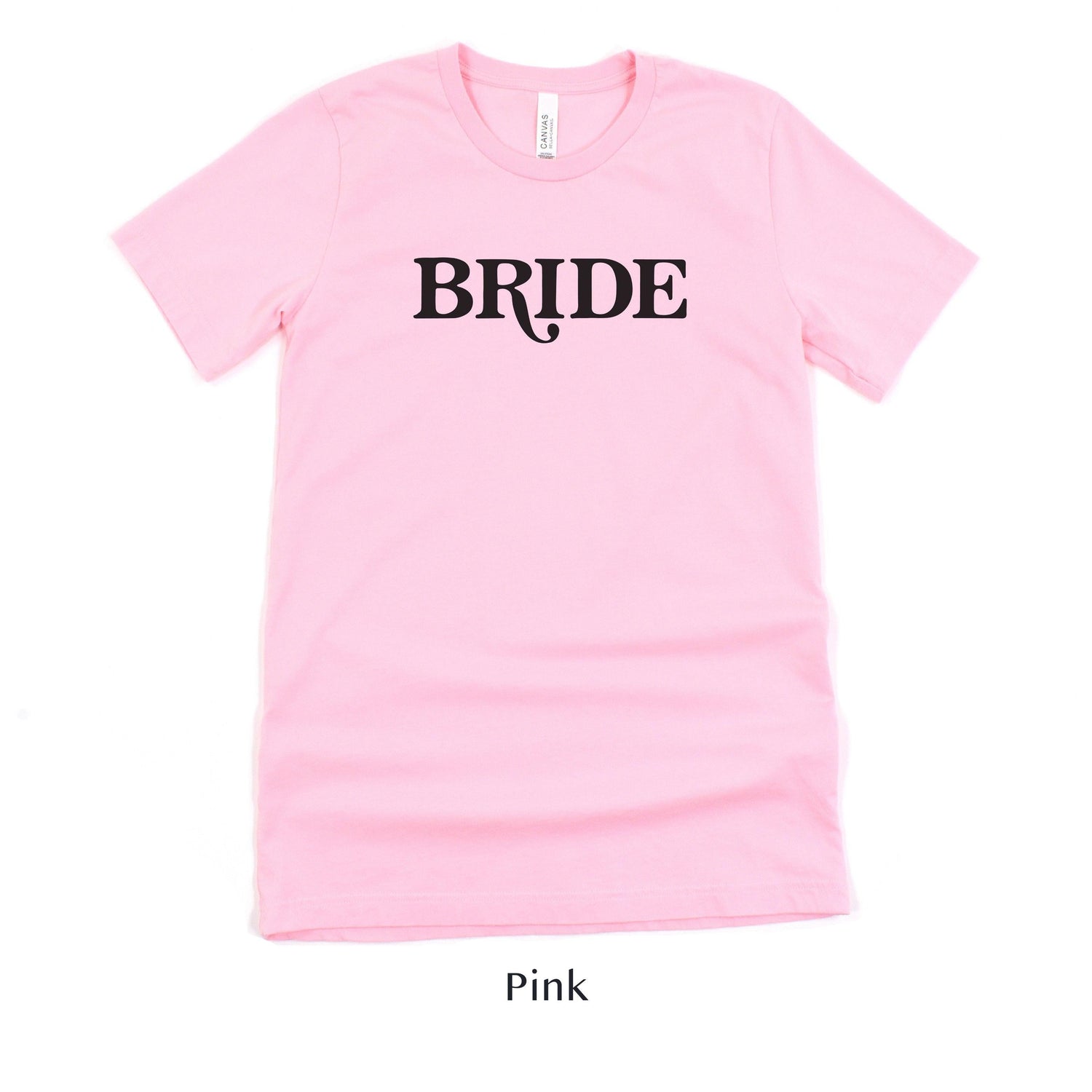 Bride Retro Short-sleeve Tee by Oaklynn Lane - Pink Shirt