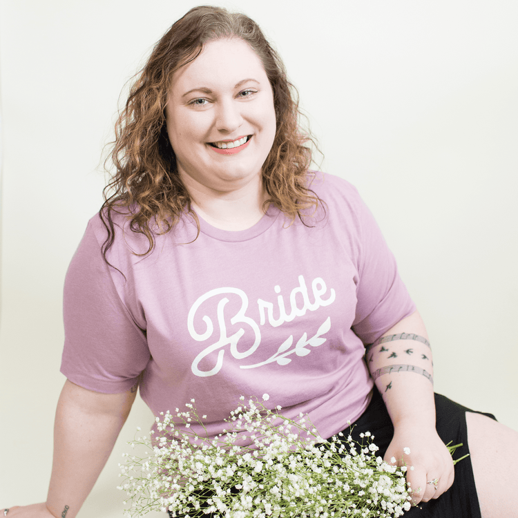 Bride - Wedding Party Short-Sleeve Tee - Plus Sizes Available by Oaklynn Lane - Orchid Rose Shirt