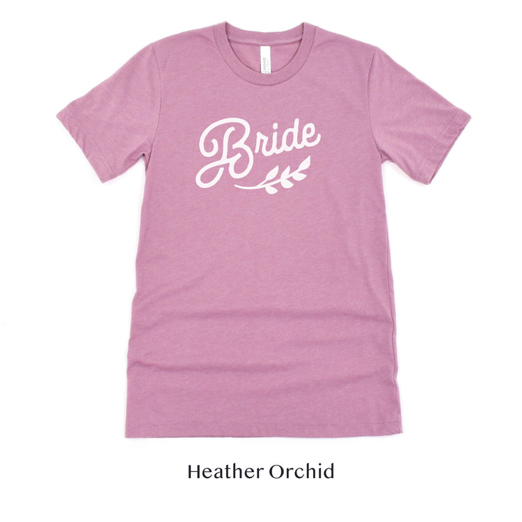 Bride - Wedding Party Short-Sleeve Tee - Plus Sizes Available by Oaklynn Lane - Heather Orchid Shirt