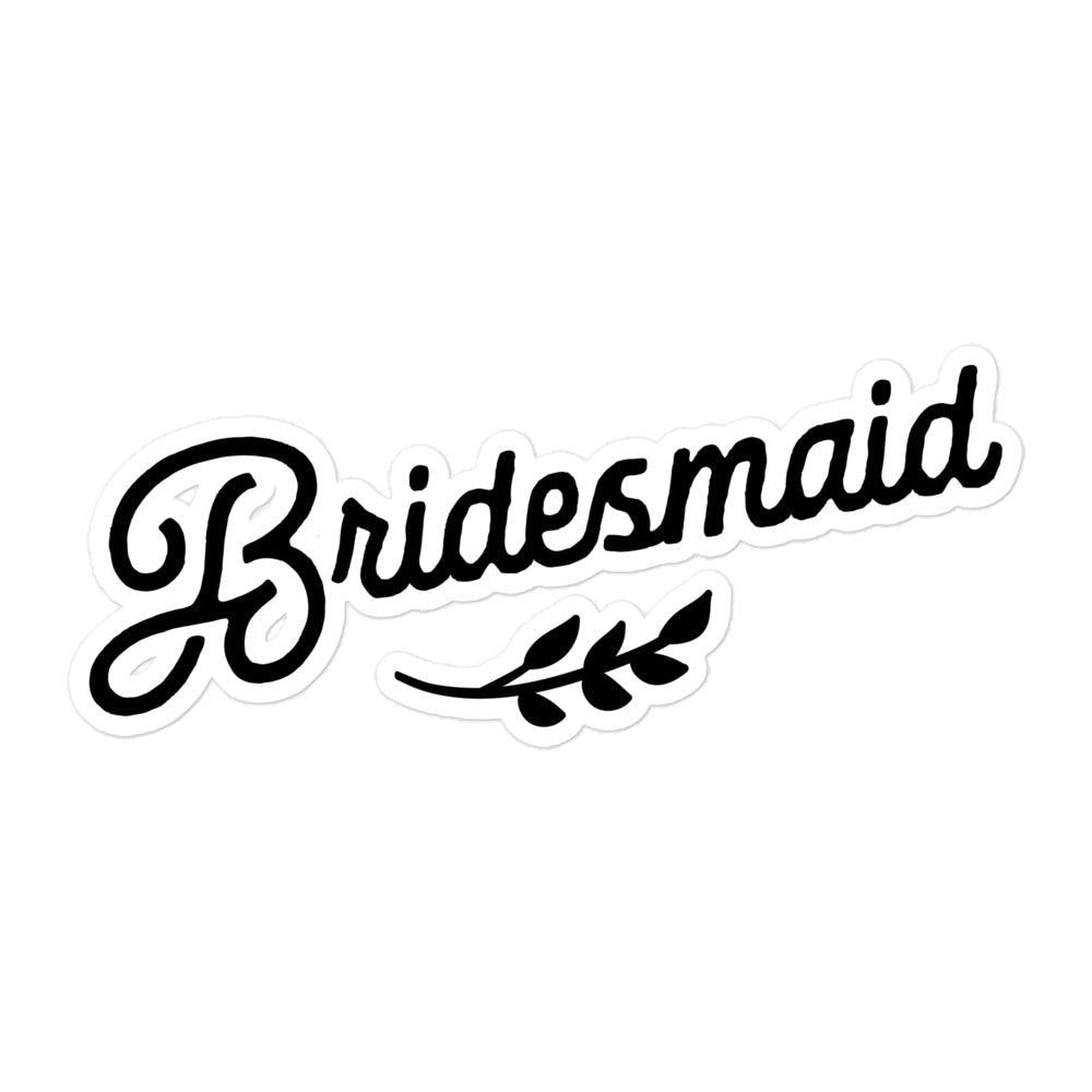 Bridesmaid Bubble-free Proposal Box Sticker by Oaklynn Lane