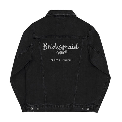 Bridesmaid Wedding Customizable Denim Jean Jacket by Oaklynn Lane