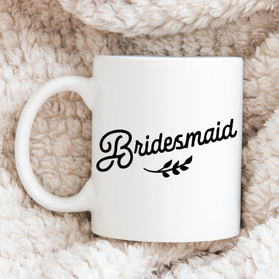 Bridesmaid White Glossy Coffee Mug by Oaklynn Lane