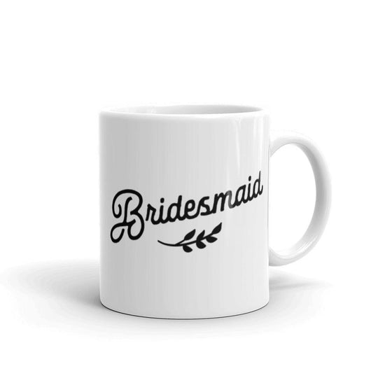 Bridesmaid White Glossy Coffee Mug by Oaklynn Lane