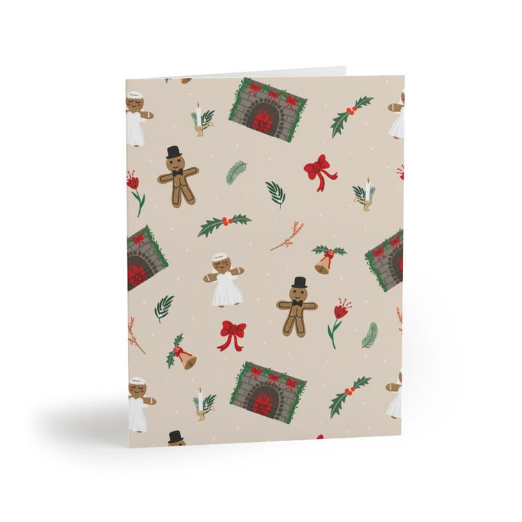 Christmas Gingerbread Bride and Groom Wedding Thank You, Congratulations and Greeting Note cards (8, 16, or 24 pcs) by Oaklynn Lane