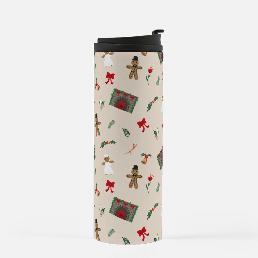 Christmas Wedding Gingerbread Bride and Groom Thermal Tumbler 16 oz. - Bride to Be Gift - Wedding Vendor by Oaklynn Lane