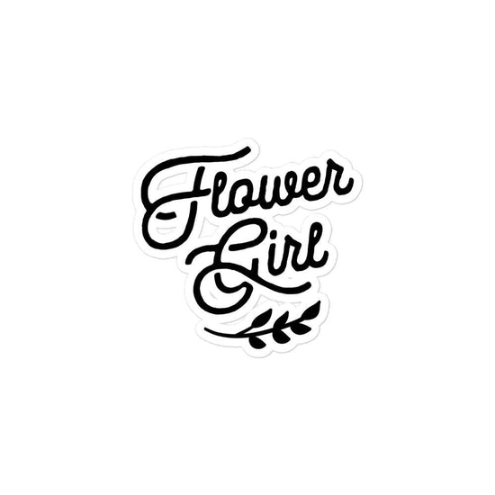 Flower Girl Bubble-free Proposal Box Sticker by Oaklynn Lane