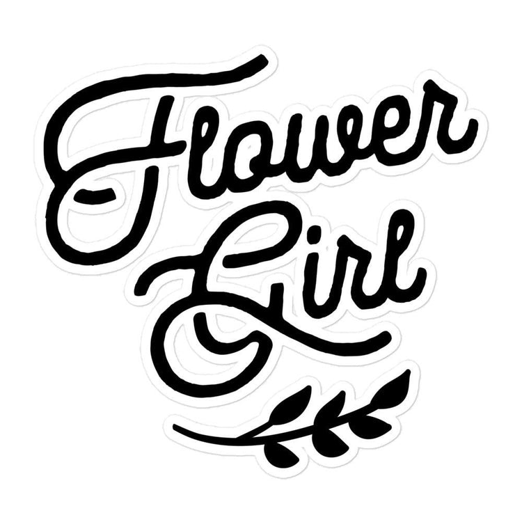 Flower Girl Bubble-free Proposal Box Sticker by Oaklynn Lane