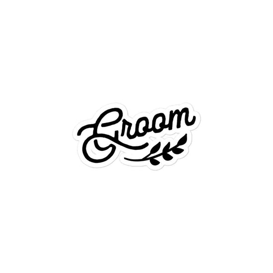 Groom Bubble-free Sticker by Oaklynn Lane