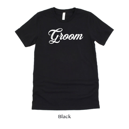 Groom - Vintage Romance Wedding Party Unisex t-shirt - Bachelor Party Tee