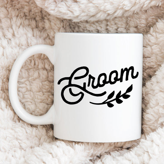 Groom White Glossy Coffee Mug by Oaklynn Lane