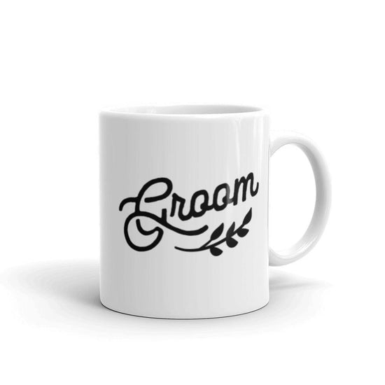 Groom White Glossy Coffee Mug by Oaklynn Lane