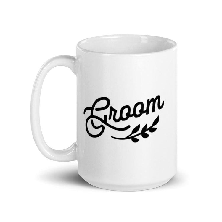Groom White Glossy Coffee Mug by Oaklynn Lane
