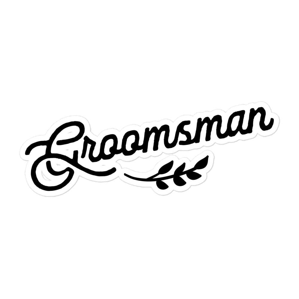 Groomsman Bubble-free Proposal Box Sticker by Oaklynn Lane