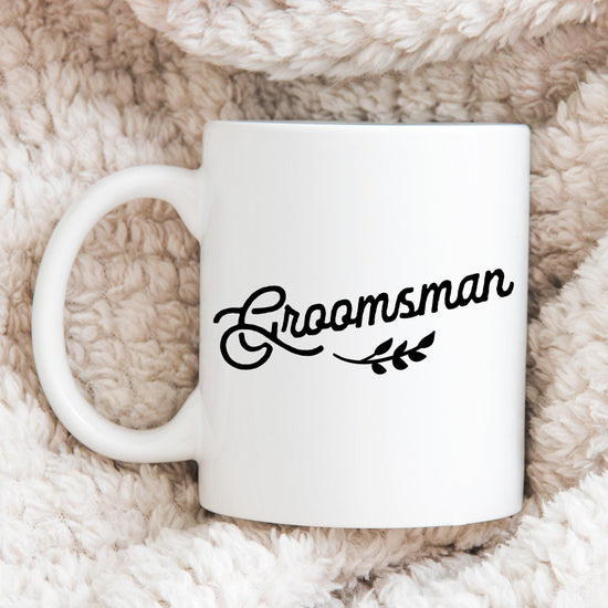 Groomsman White Glossy Coffee Mug by Oaklynn Lane