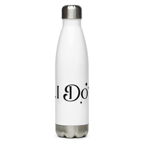 I Do! Wedding Bride or Groom Stainless Steel Water Bottle by Oaklynn Lane