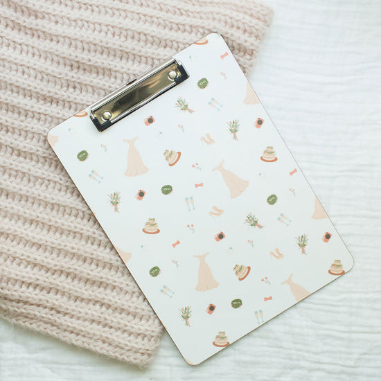 Weddings Icons Pattern Clipboard - Wedding Planner Vendor