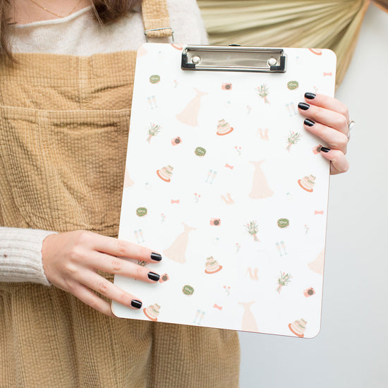 Weddings Icons Pattern Clipboard - Wedding Planner Vendor