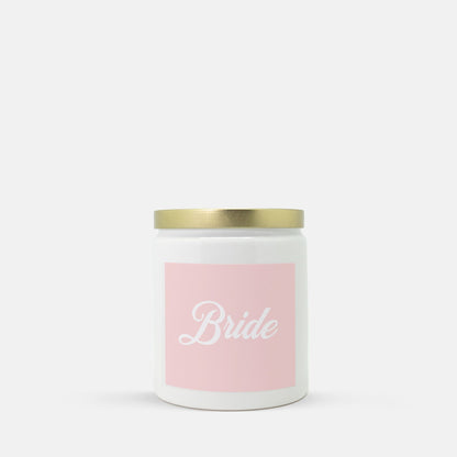Bride Pink Candle Ceramic 8oz (White) - Vintage Romance