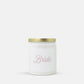 Bride Candle Ceramic 8oz (White) - Vintage Romance