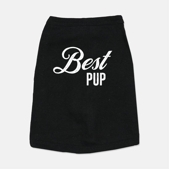 Best Pup - Black Pet Tank - Vintage Romance