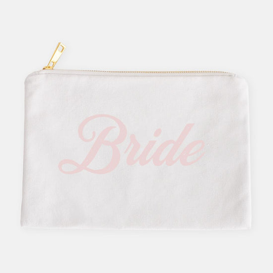 Bride White and Pink Cosmetic Bag - Vintage Romance