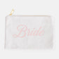 Bride White and Pink Cosmetic Bag - Vintage Romance