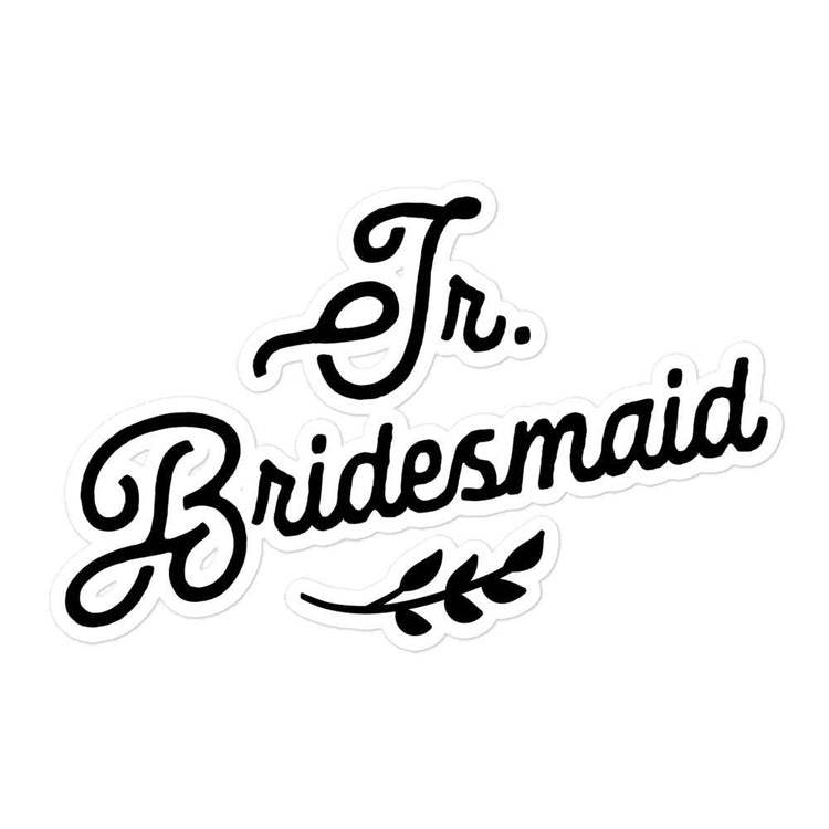 Jr Bridesmaid Bubble-free Proposal Box Sticker by Oaklynn Lane