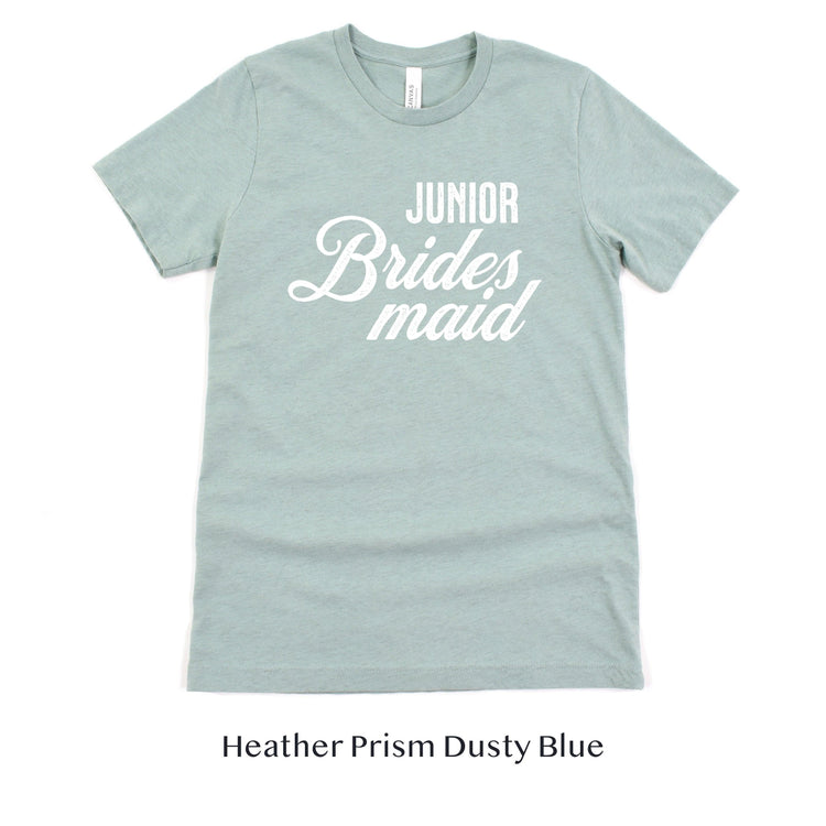 Jr Bridesmaid - Vintage Romance Wedding Party - Junior - Unisex t-shirt by Oaklynn Lane