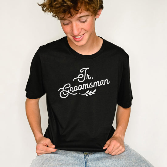 Jr. Groomsman Wedding Party Short-Sleeve Tee - Sizes XS-5XL by Oaklynn Lane