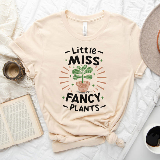 Little Miss Fancy Plants - Plant and Gardener Lover Tshirt by Oaklynn Lane