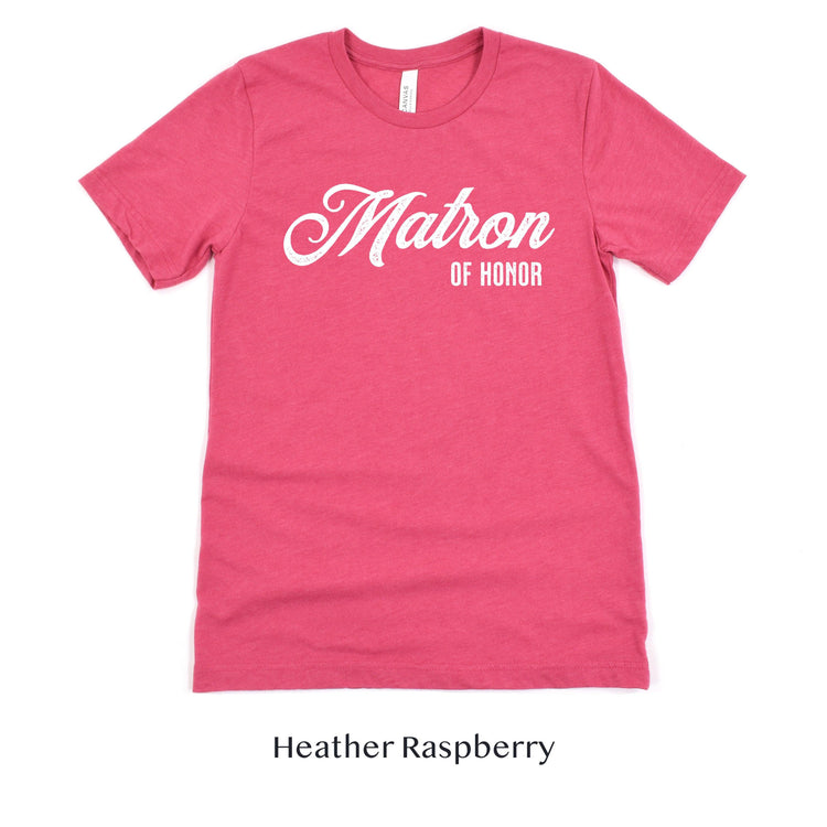 Matron of Honor - Vintage Romance Wedding Party Unisex t-shirt by Oaklynn Lane