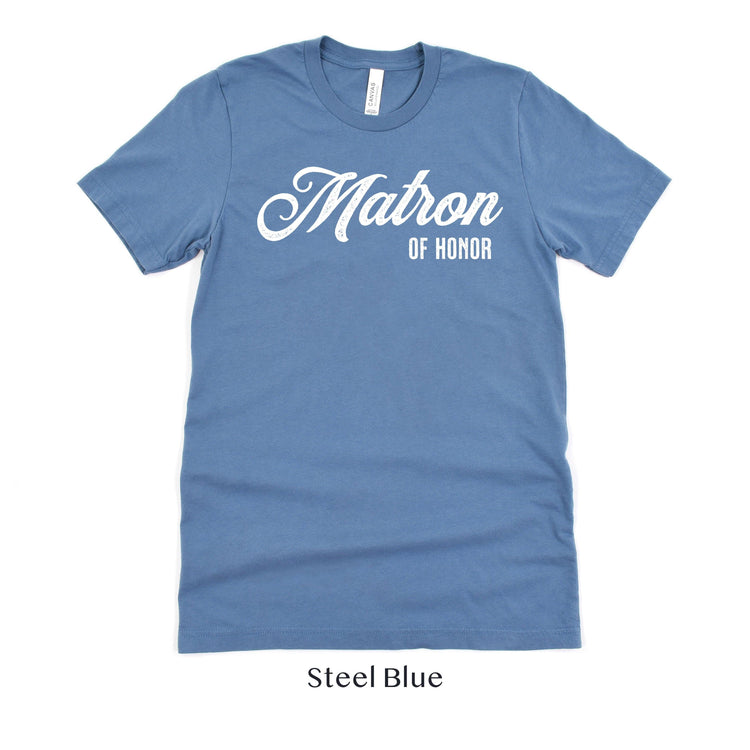 Matron of Honor - Vintage Romance Wedding Party Unisex t-shirt by Oaklynn Lane
