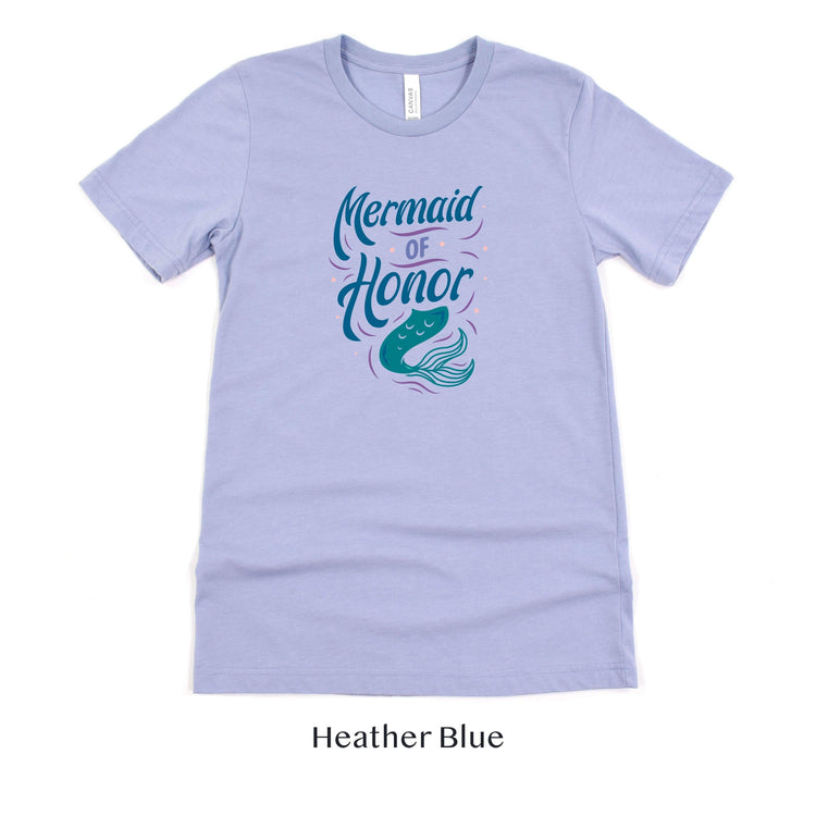 Mermaid of Honor Bridesmaid Shirt - Under the Sea Bach Party Tshirts - Unisex t-shirt by Oaklynn Lane
