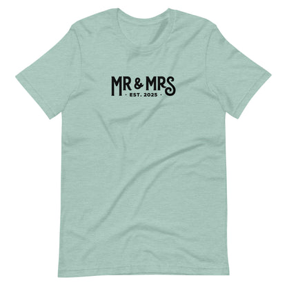 Mr and Mrs Established 2025 Unisex t-shirt - Engagement Gift for Couple - Anniversary by Oaklynn Lane
