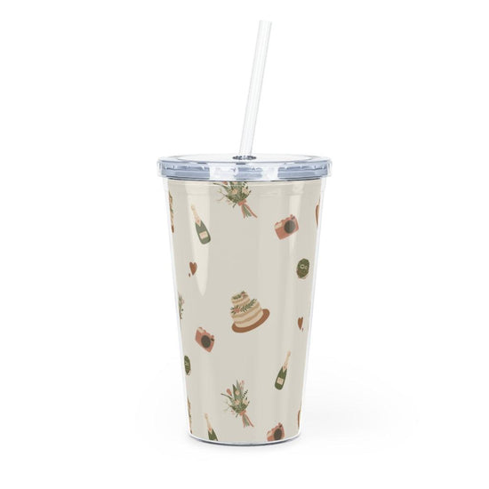 My Favorite Wedding Things Plastic Tumbler with Straw by Oaklynn Lane