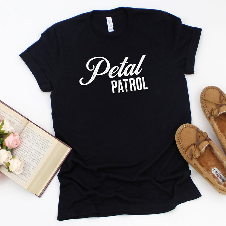 Petal Patrol Adult Flower Girl or Flower Lady Vintage Romance Unisex t-shirt by Oaklynn Lane