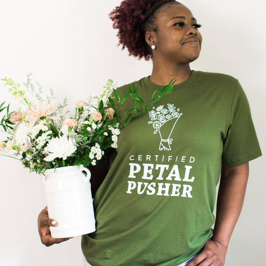 Petal Pusher Florist Gift Short-Sleeve Tee by Oaklynn Lane