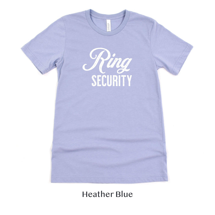 Ring Security - Adult Unisex t-shirt - Adult Ring Bearer Wedding Party Shirt by Oaklynn Lane