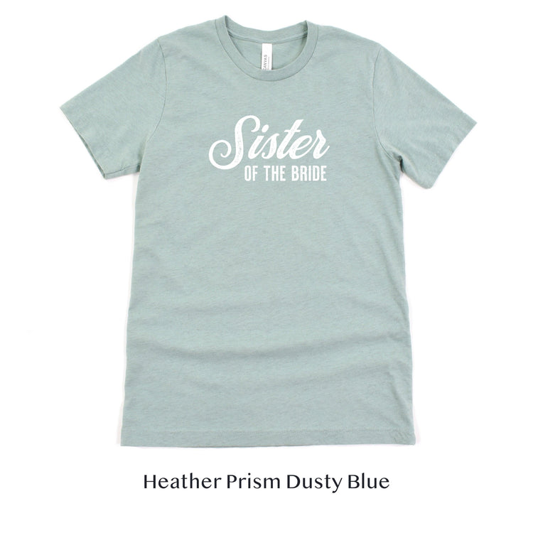 Sister of the Bride - Vintage Romance Wedding Party Unisex t-shirt by Oaklynn Lane