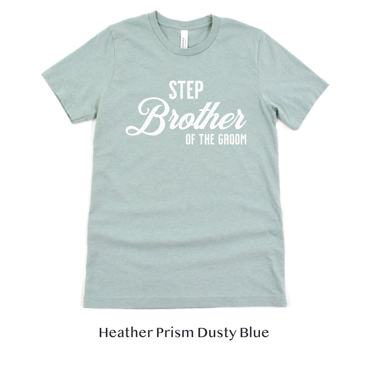 Step Brother of the Groom - Vintage Romance Wedding Party Unisex t-shirt by Oaklynn Lane