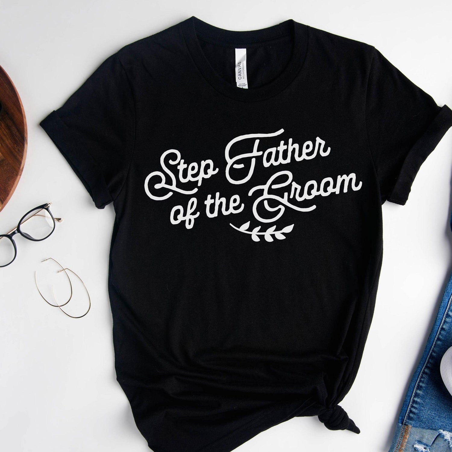 Step Father of the Groom Short-sleeve Tee by Oaklynn Lane