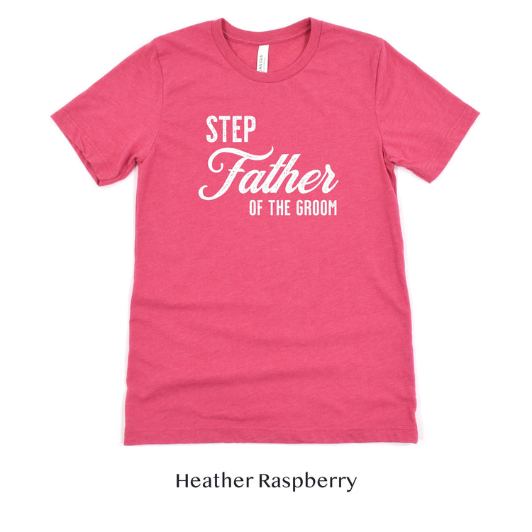 Step Father of the Groom - Vintage Romance Wedding Party Unisex t-shirt by Oaklynn Lane
