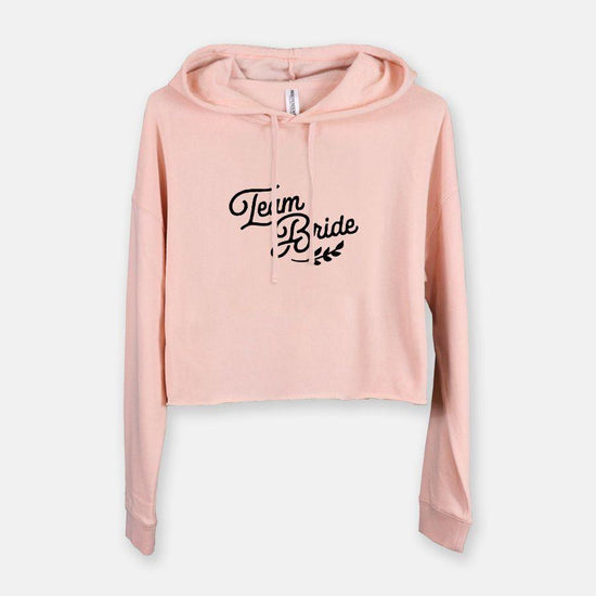 Team Bride Bridesmaid Women's Cropped Sweatshirt by Oaklynn Lane