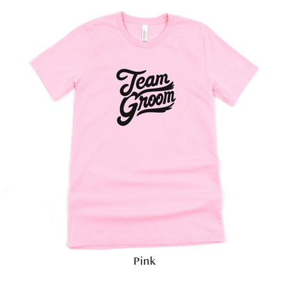 Team Groom - Groomsmen Wedding Bachelor Party Short-sleeve Tee by Oaklynn Lane