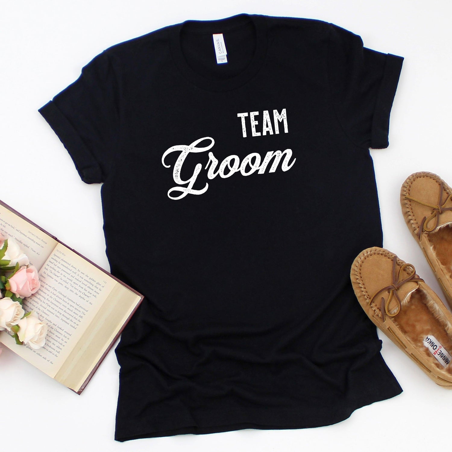 Team Groom - Vintage Romance Unisex t-shirt by Oaklynn Lane