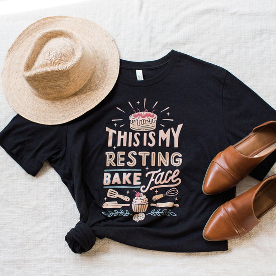 This is my resting Bake Face - Funny Cake Baker Gift Short-Sleeve Tee by Oaklynn Lane