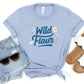 Wild Flour Cute Baker Tshirt - Funny Bakery Shirt - Cupcake - Rolling Pin by Oaklynn Lane