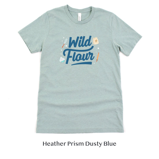 Wild Flour Cute Baker Tshirt - Funny Bakery Shirt - Cupcake - Rolling Pin by Oaklynn Lane
